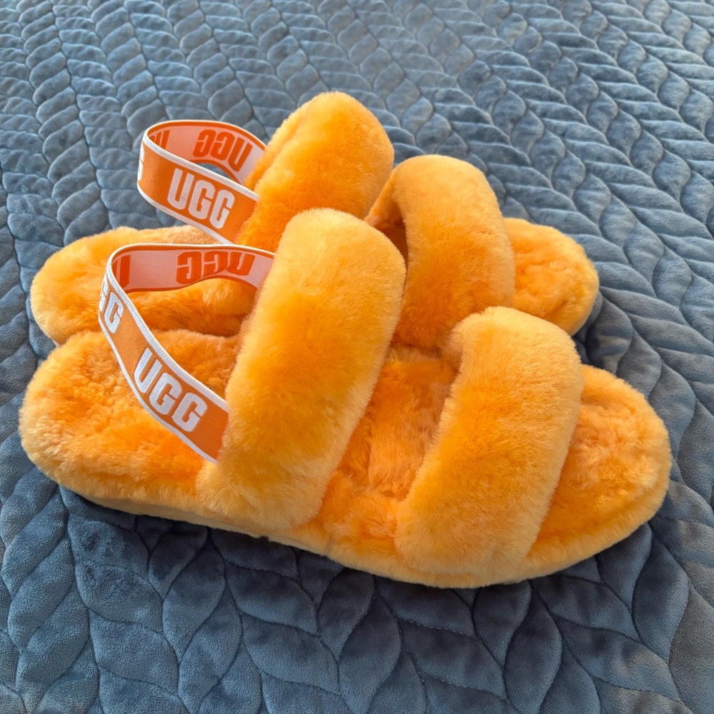 UGG Orange Fluffita Slide Slippers